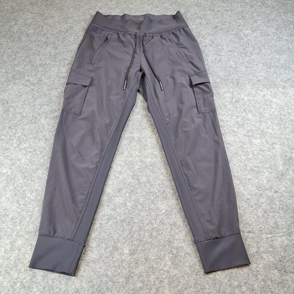 Athleta Pants Womens 4 Gray Cargo Sutton Jogger Stretch Athletic Casual Pull On